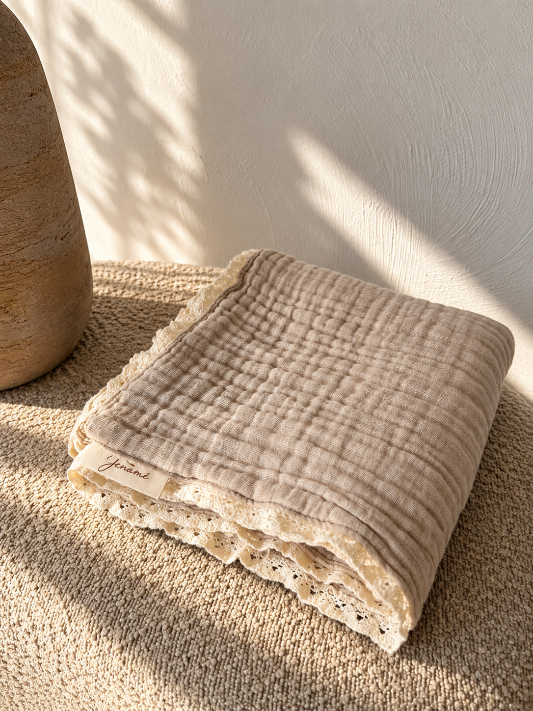 Jenamé babydeken beige