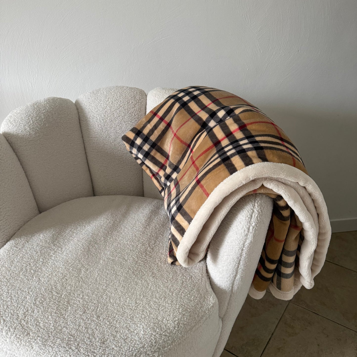 Zachte deken bruin 150 bij 200