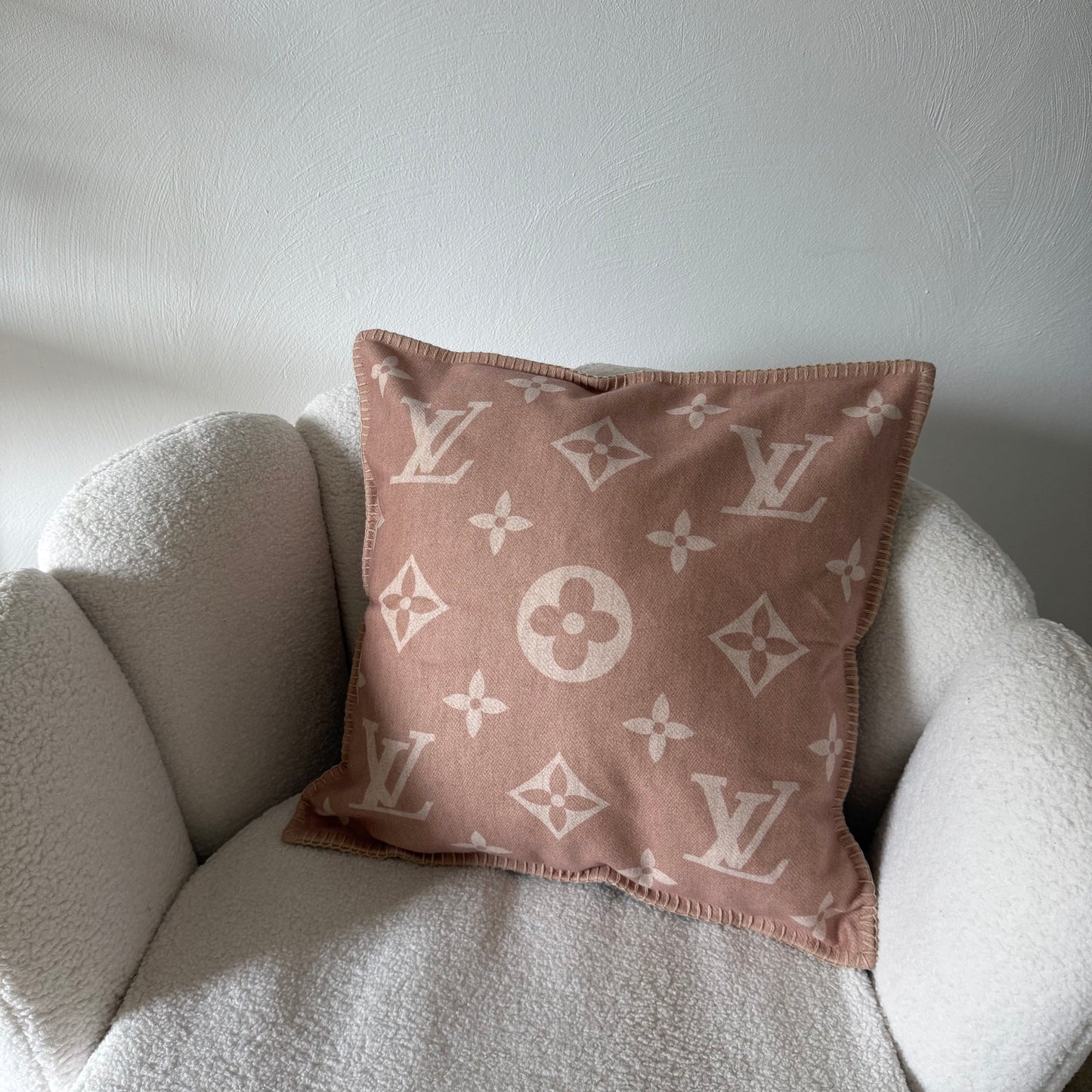LKussen beige 45/45 wol