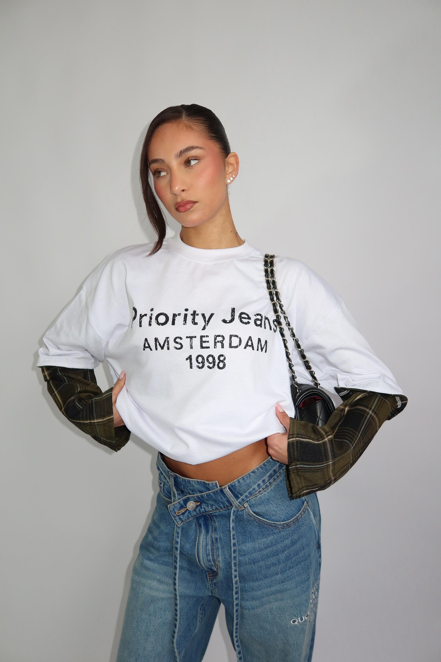 1998 AMSTERDAM LONGSLEEVE MET BLOUSE DETAILS – WIT