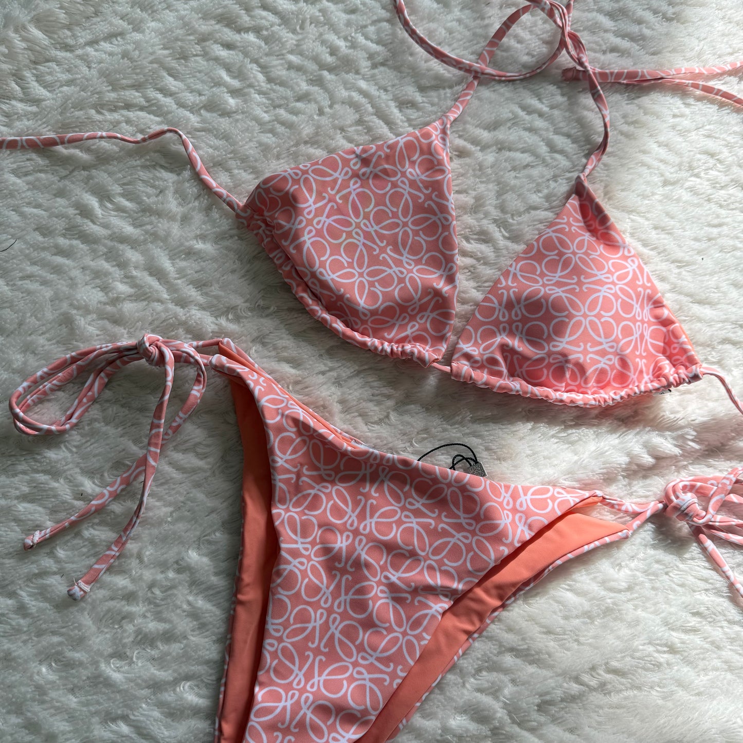 Monogram bikini roze