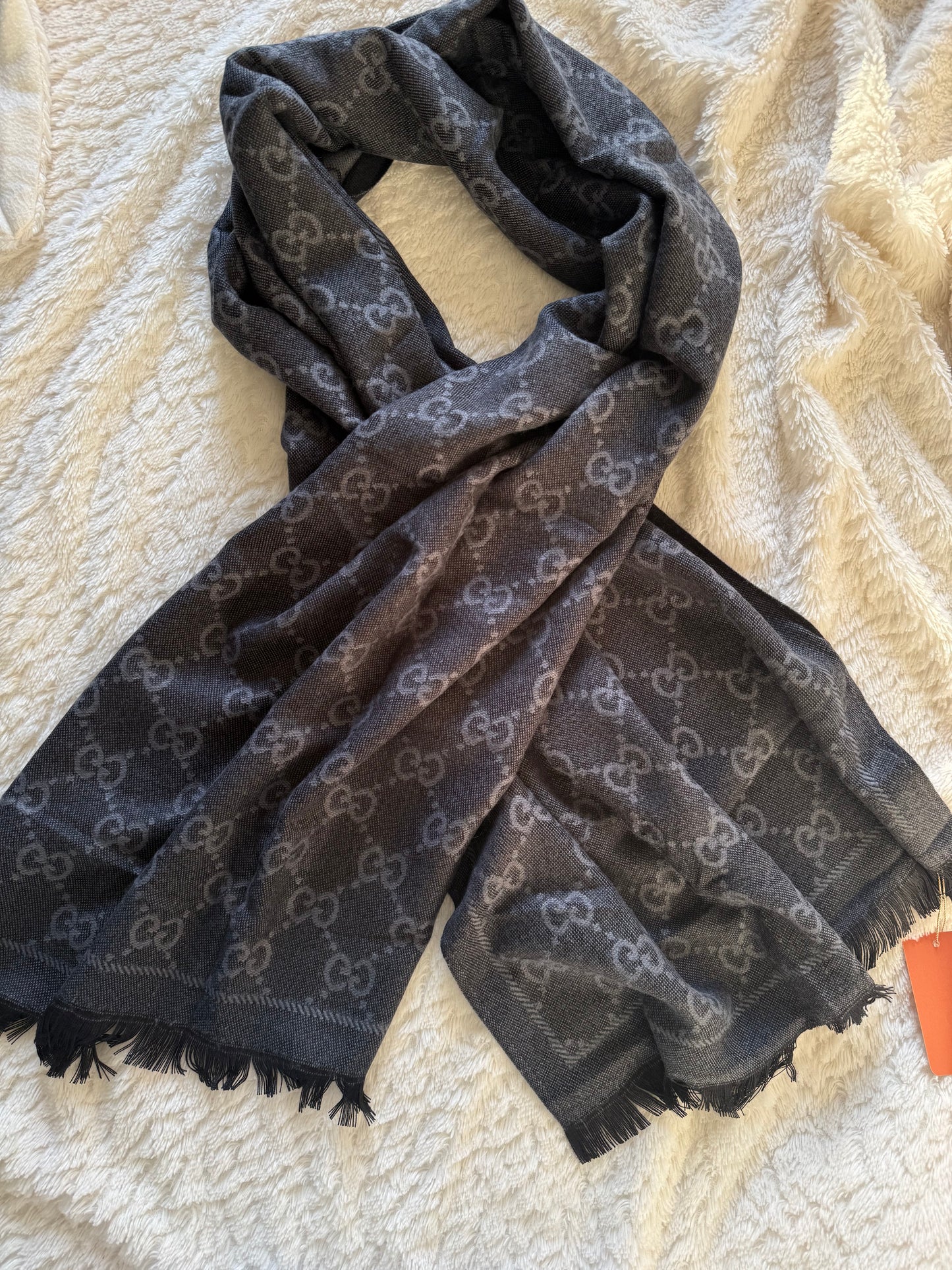 Sjaal print zwart