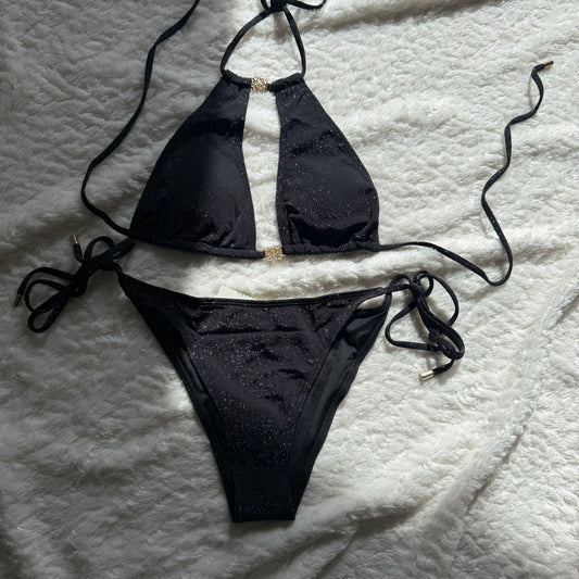 Zwart glitter bikini
