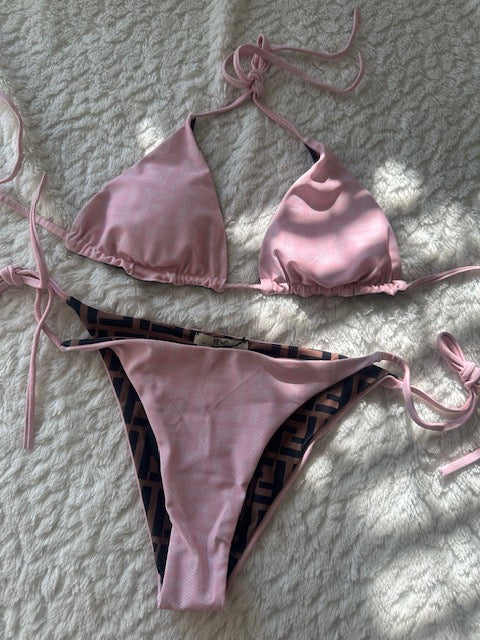Bikini roze en bruin